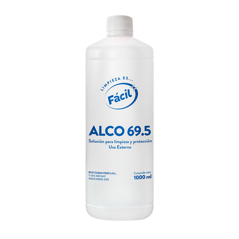 ALCO 69.5_1L ALCOHOL – 69.5 – ALCOHOL DESINFECTANTE – 1L - Imagen 1