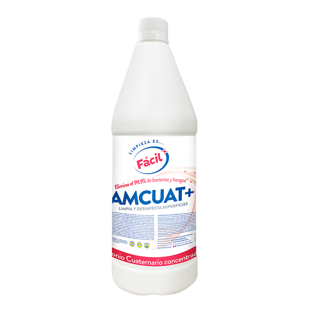 AMCUAT +_1L AMCUAT+ – DESINFECTANTE CUATERNARIO CONCENTRADO – 1L - Imagen 1