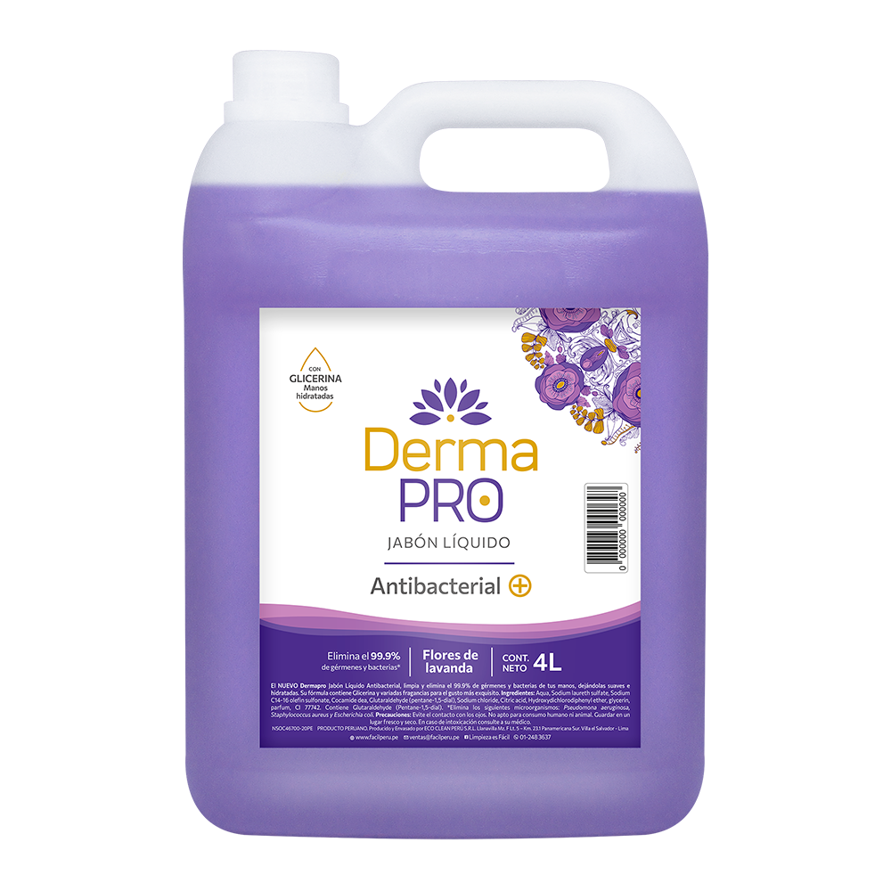 Dermapro-4L-lavanda JABÓN ANTIBACTERIAL DERMAPRO – LAVANDA – 4L - Imagen 1