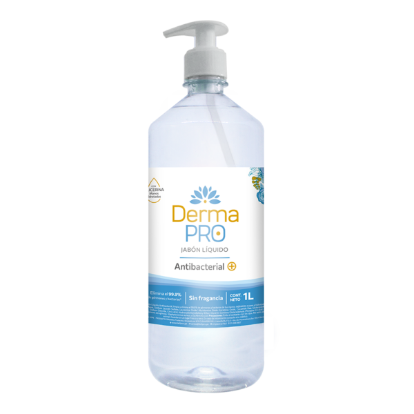 JABÓN ANTIBACTERIAL DERMAPRO – SIN FRAGANCIA – 1L